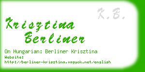 krisztina berliner business card